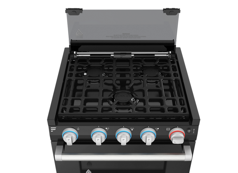 Furrion Greystone 21-Inch 3-Burner Propane Range with Oven and Foldable Glass Top