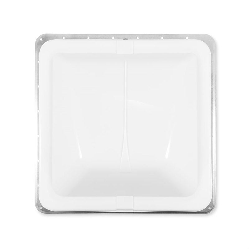 Manual Roof Vent – 14" x 14", White Lid, Aluminum Base, No Fan