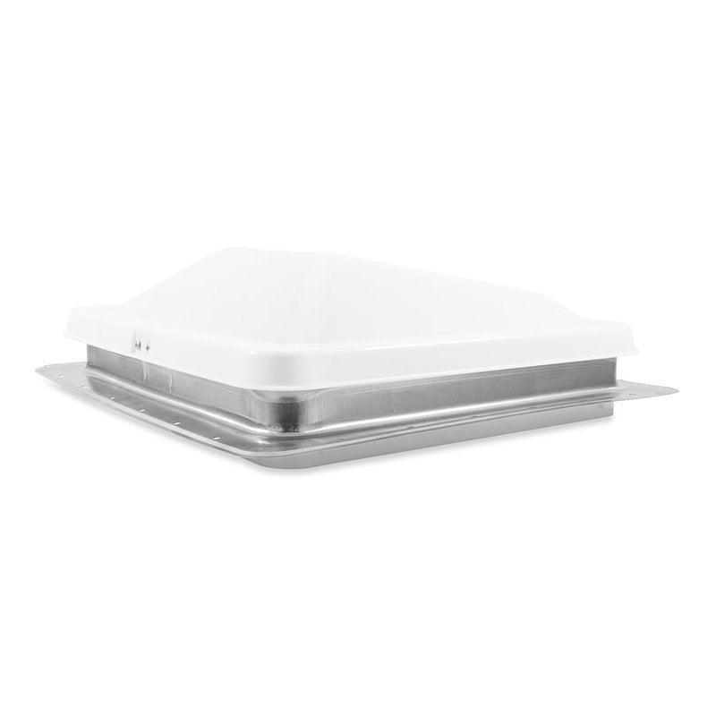 Manual Roof Vent – 14" x 14", White Lid, Aluminum Base, No Fan