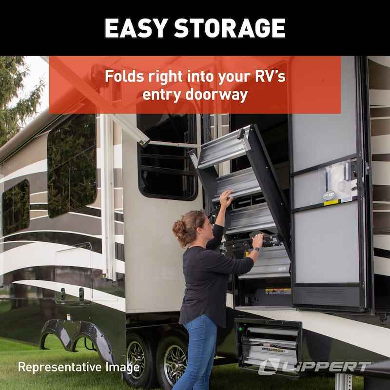 RV Entry Step – SolidStep 3.0 4-Step Manual Fold-Up | Lippert 791574