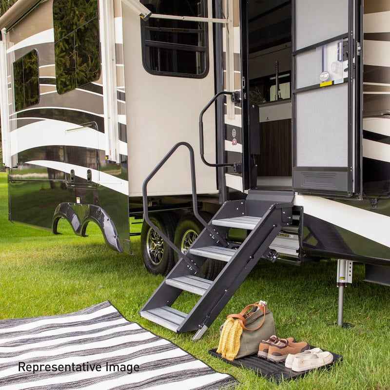 RV Entry Step – SolidStep 3.0 4-Step Manual Fold-Up | Lippert 791574