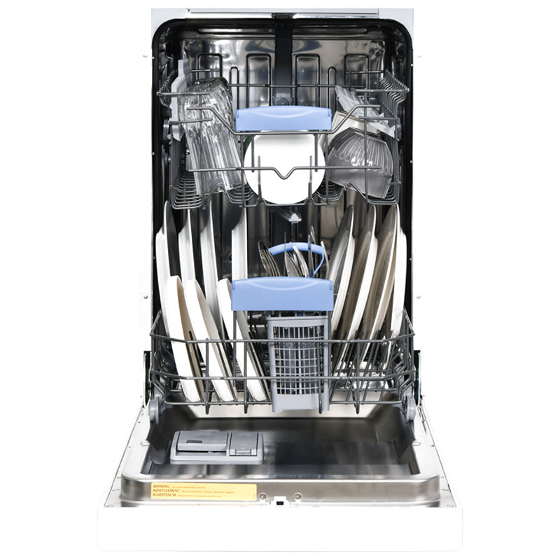 Pinnacle Built-In RV Dishwasher – 10 Place Settings, 8 Wash Cycles, White