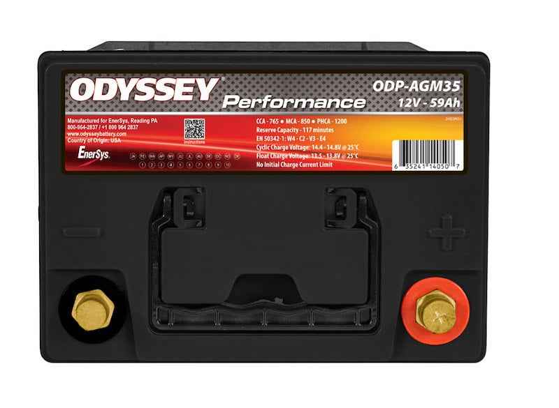 Marine Deep Cycle Battery Odyssey Group 35 59Ah 765CCA ODP-AGM35