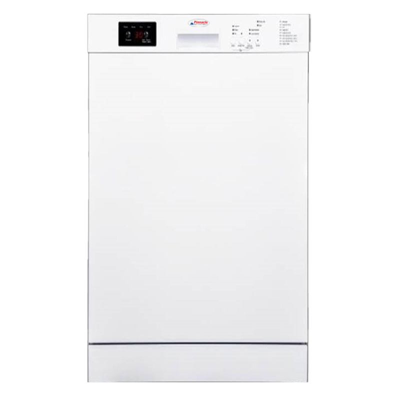 Pinnacle Built-In RV Dishwasher – 10 Place Settings, 8 Wash Cycles, White