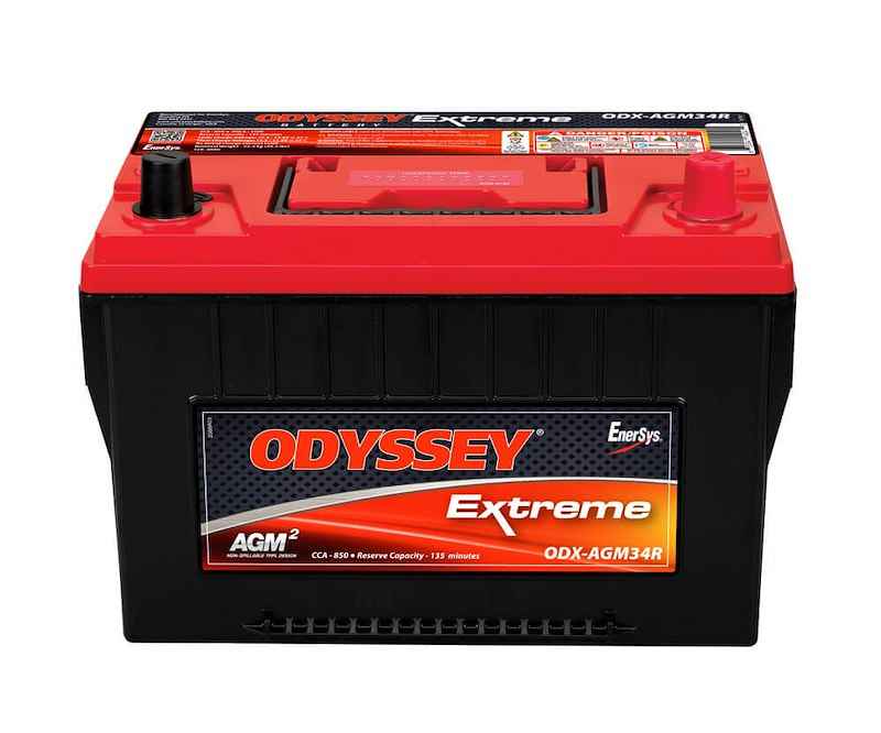 Odyssey Starting Battery ODX-AGM34R Group 34 12V 850 CCA Reversed Terminals