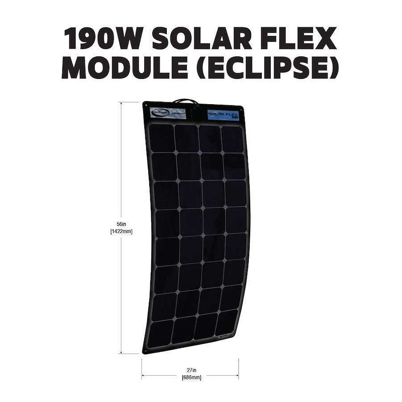 Go Power Eclipse 190W MPPT Flexible Solar Kit GP-ECLIPSE-FLEX-190 – 30A Controller - Used RV Parts