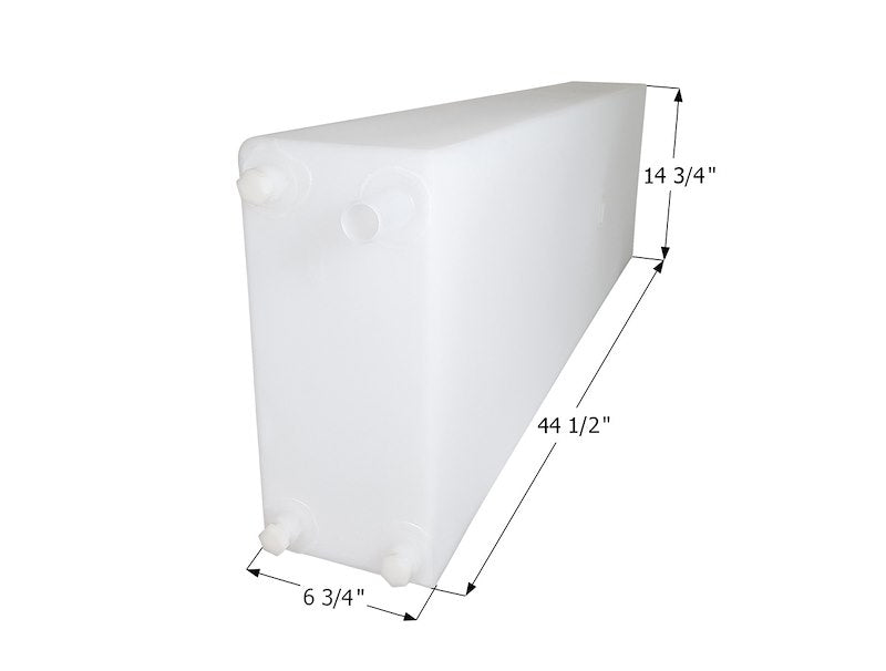 18 Gallon Roto-Molded Fresh Water Tank - White, with Fill & Pipe Thread Fittings