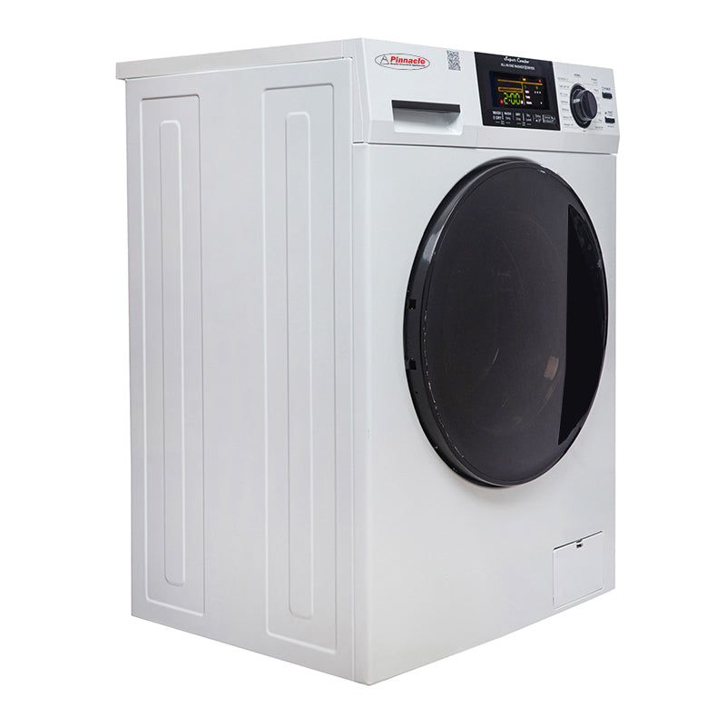 White 15 lb Washer Dryer Combo – 110V, Convertible Drying