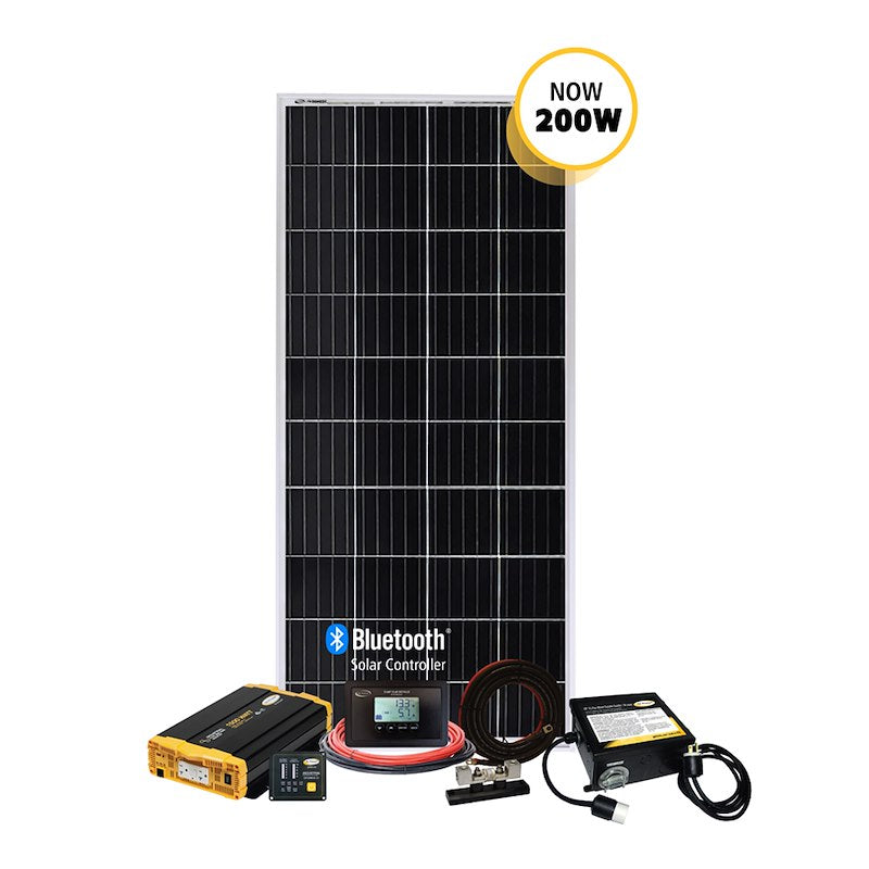 Go Power WEEKENDER ISW 200W Solar/Inverter System – 30A PWM Controller - Used RV Parts