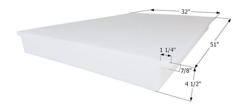 26 Gallon Roto-Molded Fresh Water Tank - White, One-Piece Construction