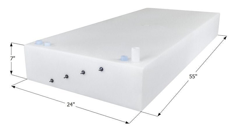 38 Gallon Jayco Roto-Molded Fresh Water Tank - White, Impact Resistant