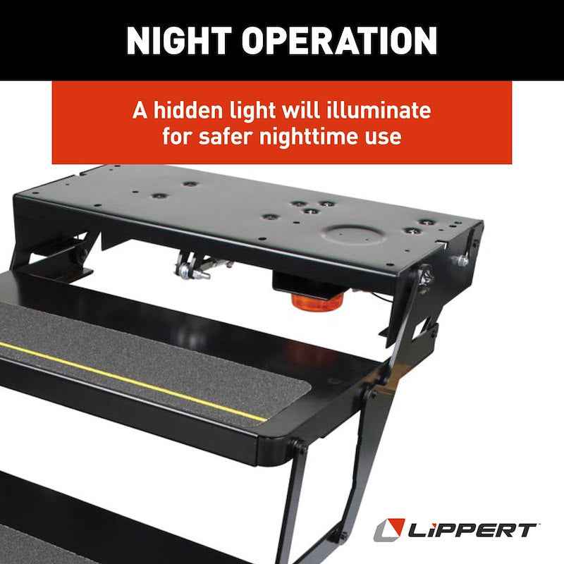 Kwikee Electric Triple RV Entry Step – 24” Series 23 3694042