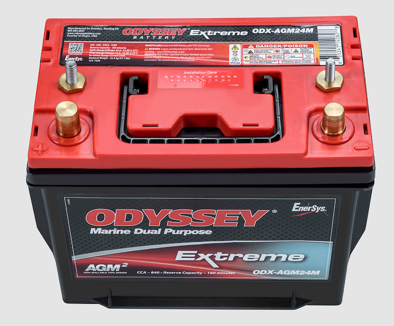 Odyssey AGM Starting Battery ODX-AGM24M Group 24 12V 840 CCA Marine
