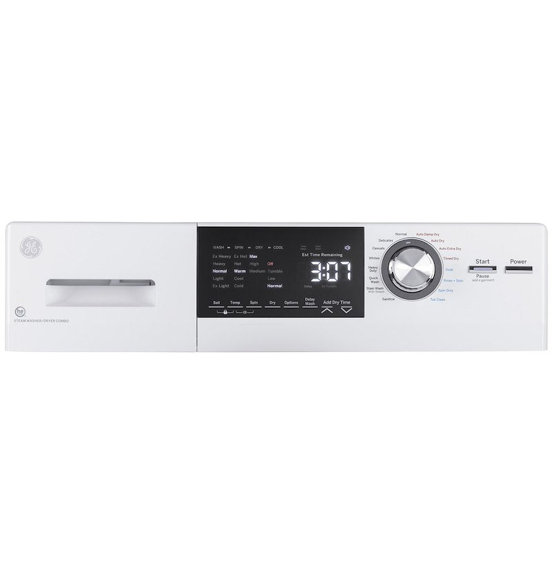 2.4 Cu. Ft. Washer Dryer Combo – 120V, Steam Wash, Ventless