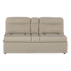 Sofá Jackknife para autocaravana de 62" (beige Altoona), de 2 plazas, con centro abatible y portavasos