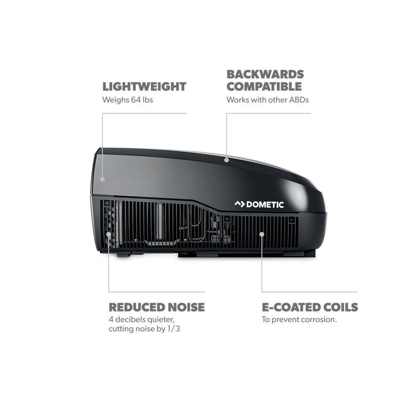 Dometic FreshJet 3 13500 BTU RV Air Conditioner – Black, Medium Profile