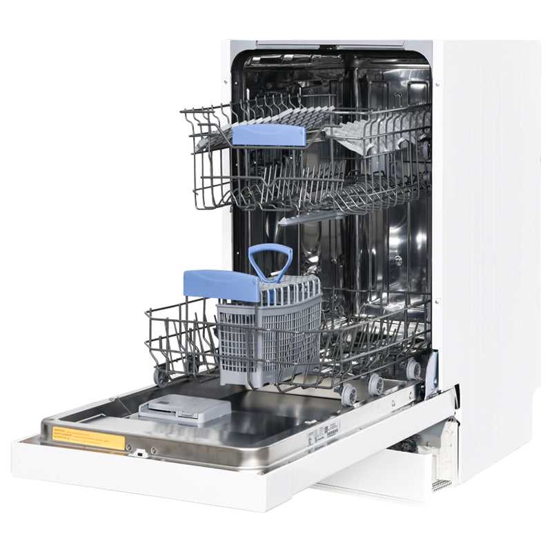 Pinnacle Built-In RV Dishwasher – 10 Place Settings, 8 Wash Cycles, White