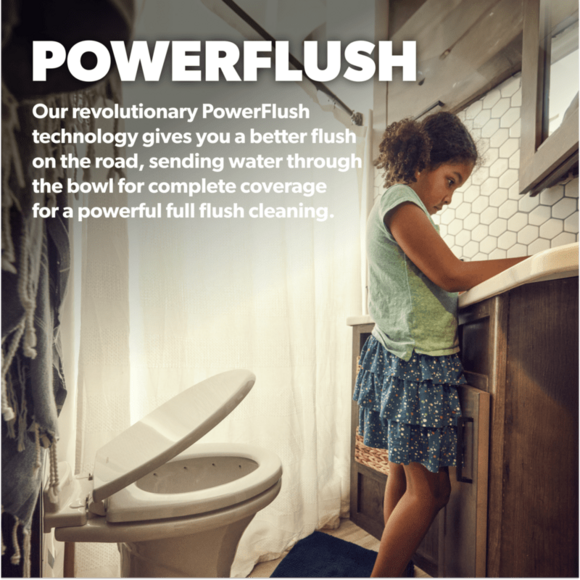 RV Toilet Dometic 302321681 – 321 Series – Permanent Ceramic Toilet – White - Used RV Parts