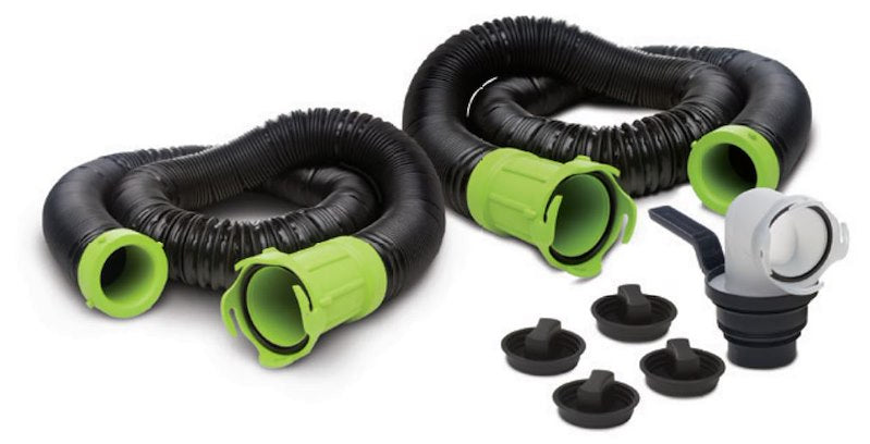 Ensemble de tuyaux d'égout pour VR de 20 pi de qualité supérieure Titan avec 2 tuyaux, adaptateur 5 en 1 et accessoires