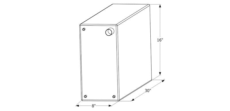 15 Gallon Roto-Molded Fresh Water Tank - White