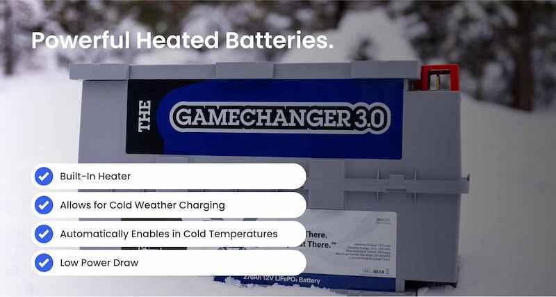 Battle Born Lithium Deep Cycle Heated Battery BBGC3H Group GC3 12V 270Ah