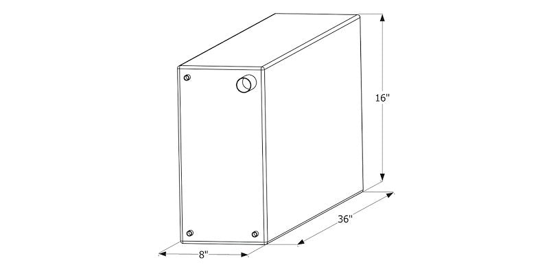 20 Gallon Roto-Molded Fresh Water Tank - White