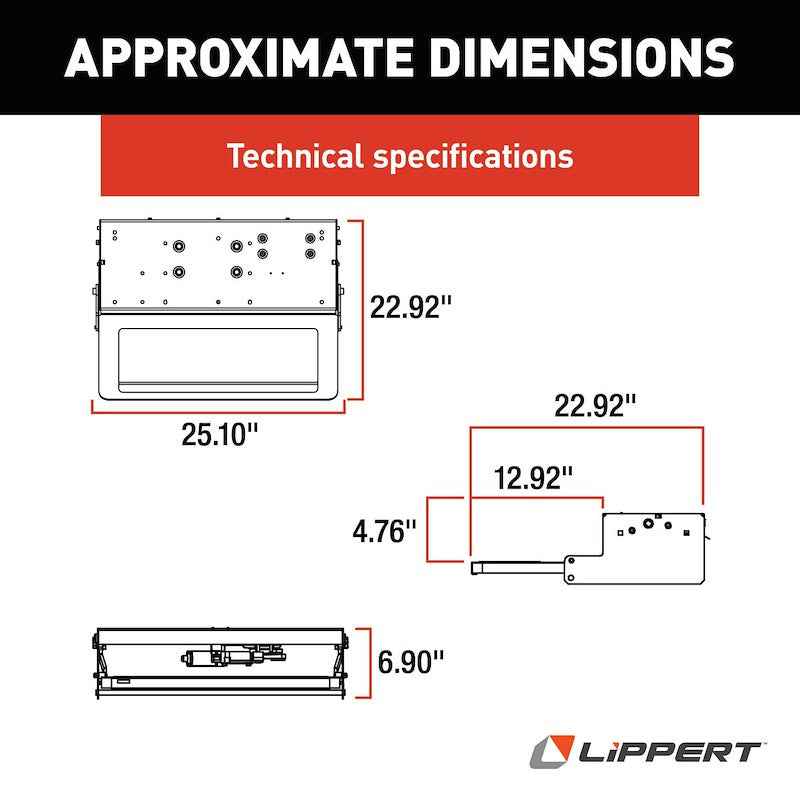 Kwikee Series 26 Electric Single RV Entry Step – 25.25” Width 371136