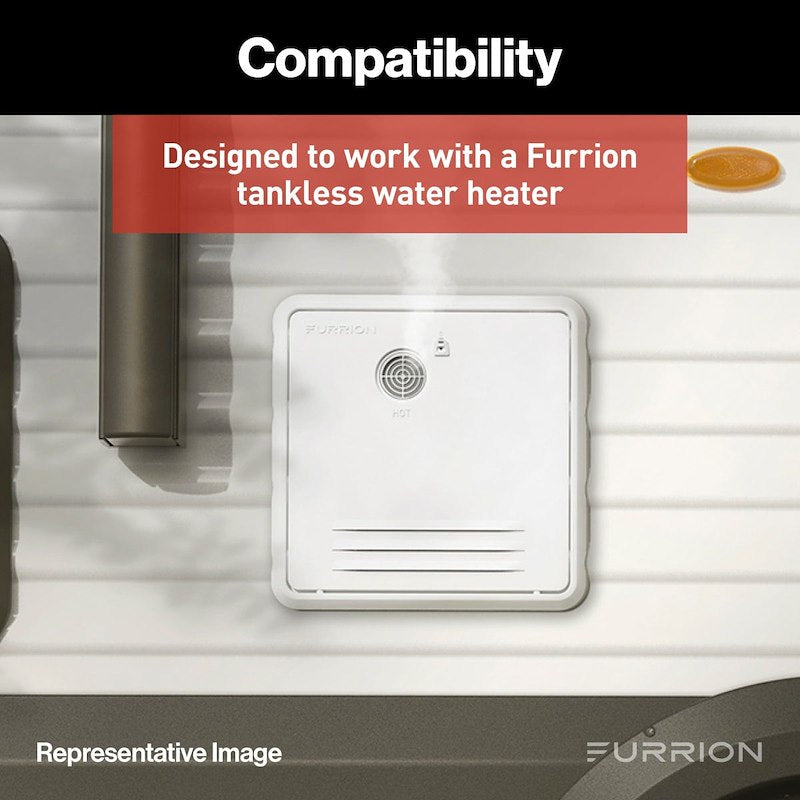Furrion Water Heater Access Door for Suburban 4/6 Gallon Models - White Steel