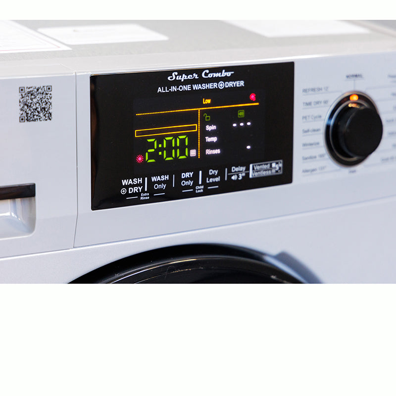 Ensemble laveuse-sécheuse argenté de 15 lb – Ventilation/condensation, 110 V 22-4600 LS