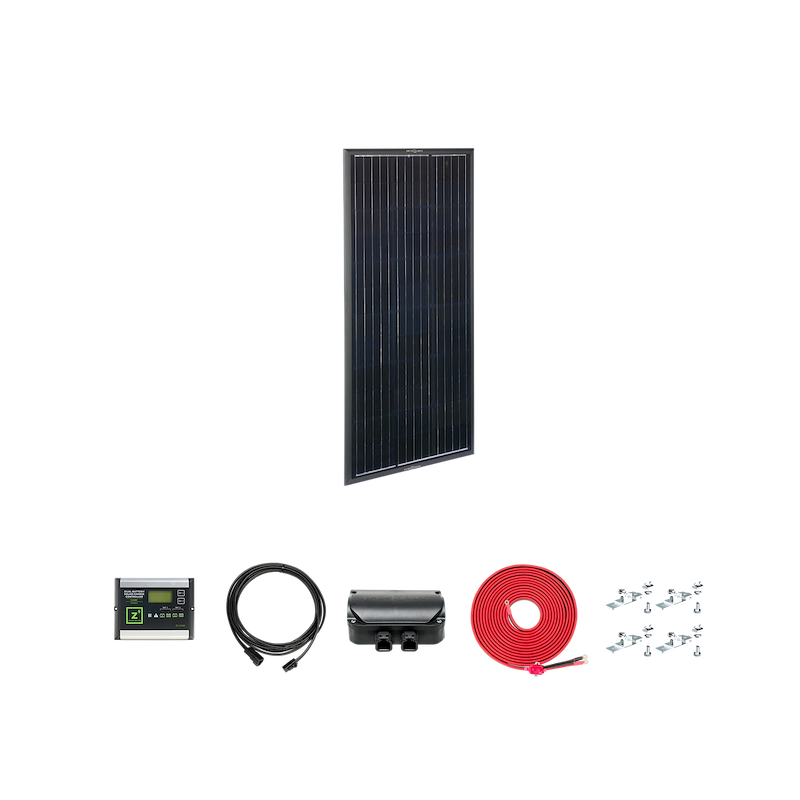 Zamp Solar KIT1033 OBSIDIAN 100W Hardwired Solar Kit – Monocrystalline - Used RV Parts