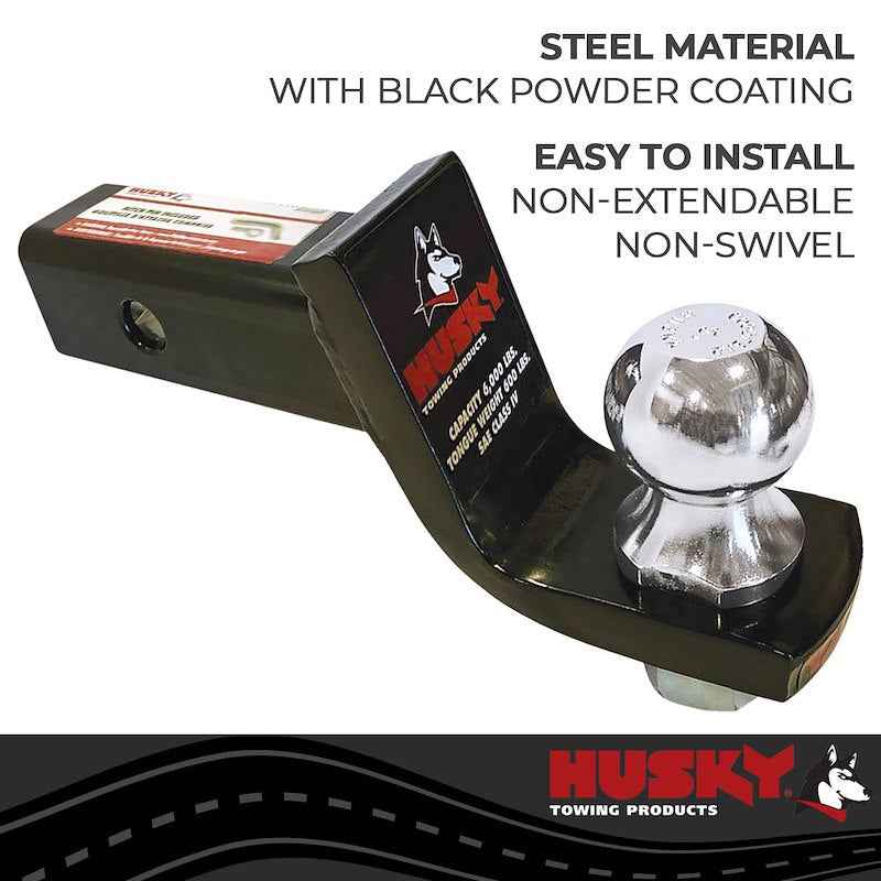 Husky Trailer Hitch Ball Mount – Class III/IV – 2" Receiver – 2" Ball – 31367