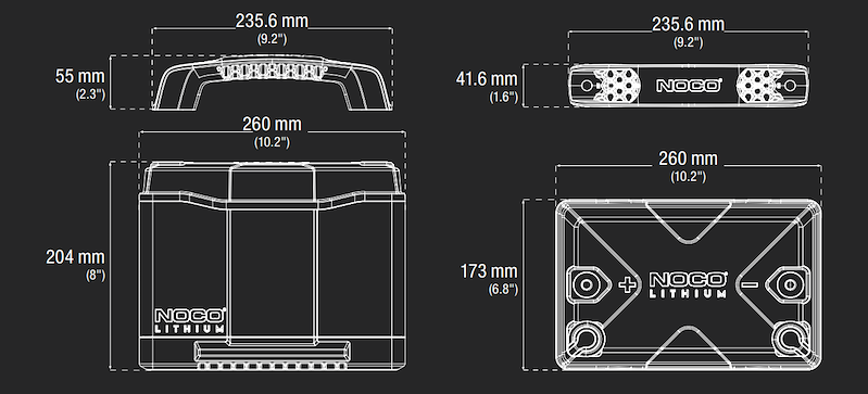 12V Group 24 Lithium Dual Purpose Marine Battery 90Ah 1200A – NOCO NLX24