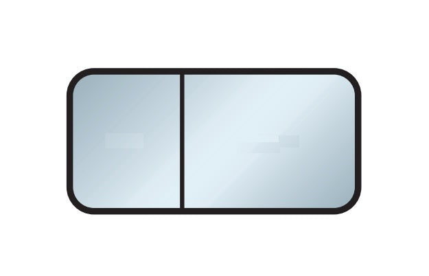 18" x 34" Lippert 3000 Series Single Vent Side Window – G20 Tinted, Black Frame