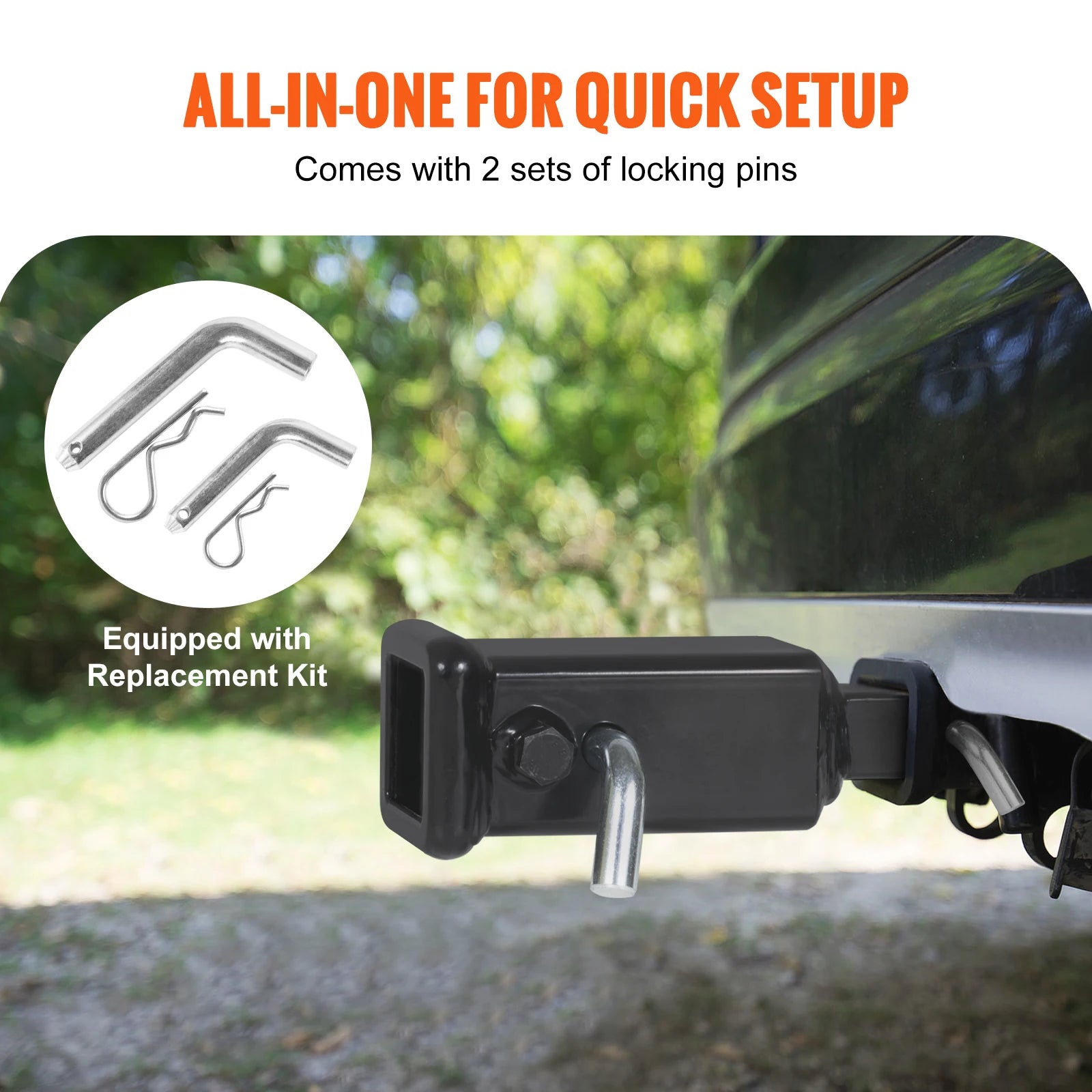 4000 lbs Towing Trailer Hitch Extender 2" Receiver Adapter 6"/7" - Used RV Parts