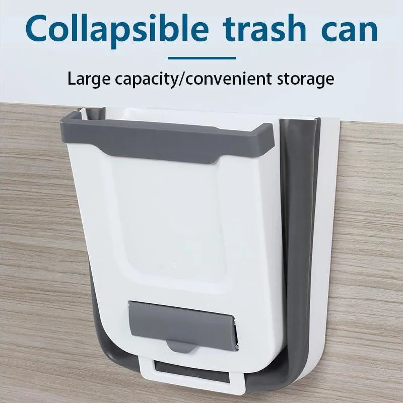 Hanging Trash Bin Foldable Storage Garbage