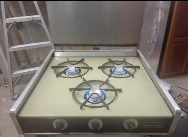 Used Propane Stove Magic Chef 3 Burner Vintage Green - Used RV Parts