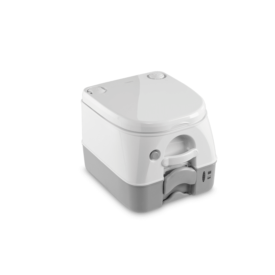 Toilettes portatives Dometic SaniPottie 972 - Réservoir à déchets de 2,6 gallons, gris