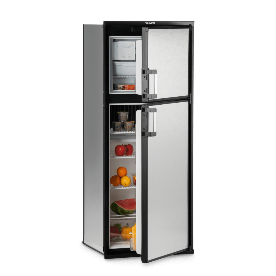 Refrigerador a gas propano para vehículos recreativos Dometic Americana II Plus DM2882RB1 - Bisagra derecha de 8 pies cúbicos