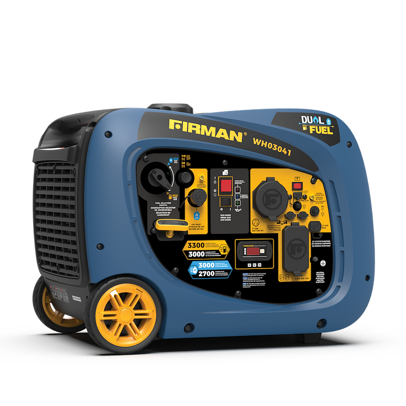 Hybrid Whisper Series Dual-Fuel Inverter Generator - 3300W, Gasoline/Propane, Portable